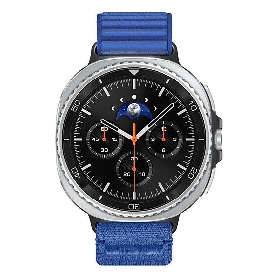 Galaxy Watch 8 Classic | 46 мм | 4G LTE | Black | Fabric/Blue | M/L, Тип ремешка : Fabric, Размер корпуса : 46 мм, Цвет: Black, Цвет ремешка: Blue, Размер ремешка : M/L, Подключение часов : Bluetooth / Wi-Fi + 4G LTE, изображение 3